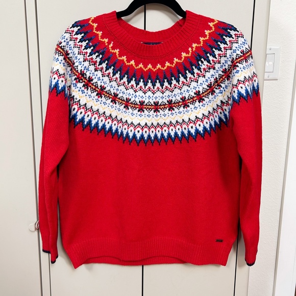 Joules Sweaters - JOULES Andrea Red Fair Isle Nordic Christmas Pullover Sweater Sz Women’s 8 (M)